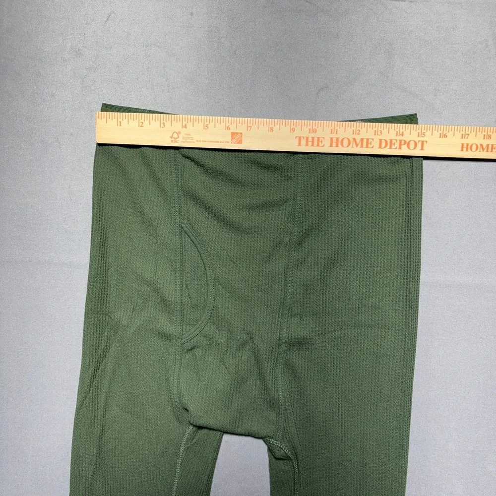 Joe Boxer Mens Olive Green Waffle Knit Thermal Underwear Pants Long Johns Size M